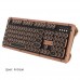 Azio Luxury Vintage Keyboard. Винтажная клавиатура с подсветкой и натуральной кожей m_2
